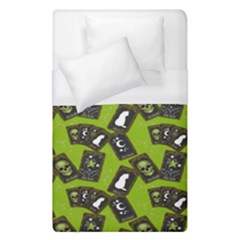 Cats And Skulls - Modern Halloween  Duvet Cover (single Size) by ConteMonfrey