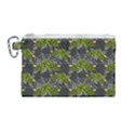 Halloween - Green Roses On Spider Web  Canvas Cosmetic Bag (Medium) View1