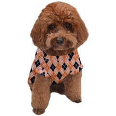 Halloween Inspired Black Orange Diagonal Plaids Dog T-shirt by ConteMonfrey