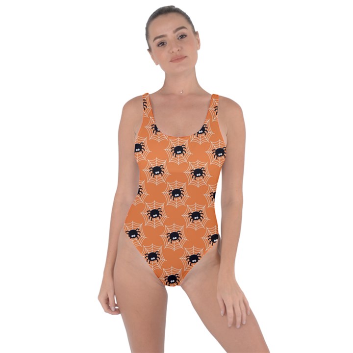 Halloween Black Orange Spiders Bring Sexy Back Swimsuit