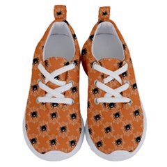 Halloween Black Orange Spiders Running Shoes by ConteMonfrey