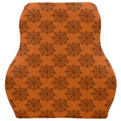 Halloween Black Orange Spider Web   Car Seat Velour Cushion  by ConteMonfrey