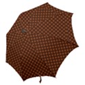 Halloween Palette Plaids Orange, Black Geometric  Hook Handle Umbrellas (Large) View2