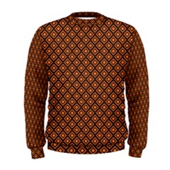 Halloween Palette Plaids Orange, Black Geometric  Men s Sweatshirt