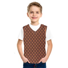 Halloween Palette Plaids Orange, Black Geometric  Kids  Basketball Tank Top