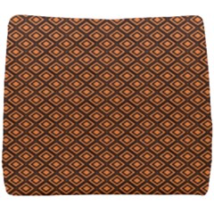 Halloween Palette Plaids Orange, Black Geometric  Seat Cushion