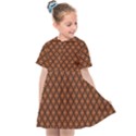 Halloween Palette Plaids Orange, Black Geometric  Kids  Sailor Dress View1