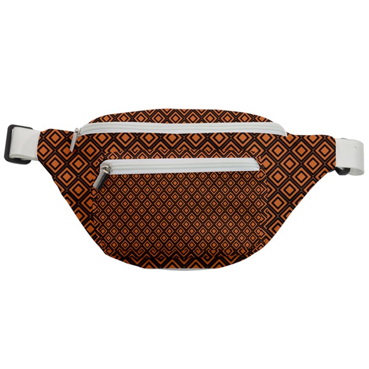 Halloween Palette Plaids Orange, Black Geometric  Fanny Pack