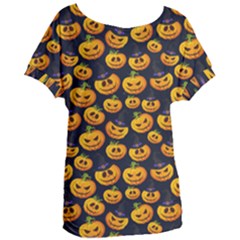 Jack O Lantern  Women s Oversized Tee by ConteMonfrey