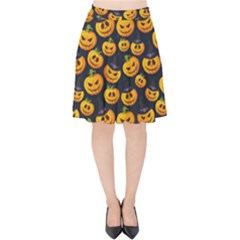 Jack O Lantern  Velvet High Waist Skirt by ConteMonfrey