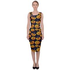 Jack O Lantern  Sleeveless Pencil Dress by ConteMonfrey