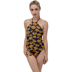 Jack O Lantern  Go With The Flow One Piece Swimsuit by ConteMonfrey