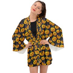 Jack O Lantern  Long Sleeve Kimono by ConteMonfrey