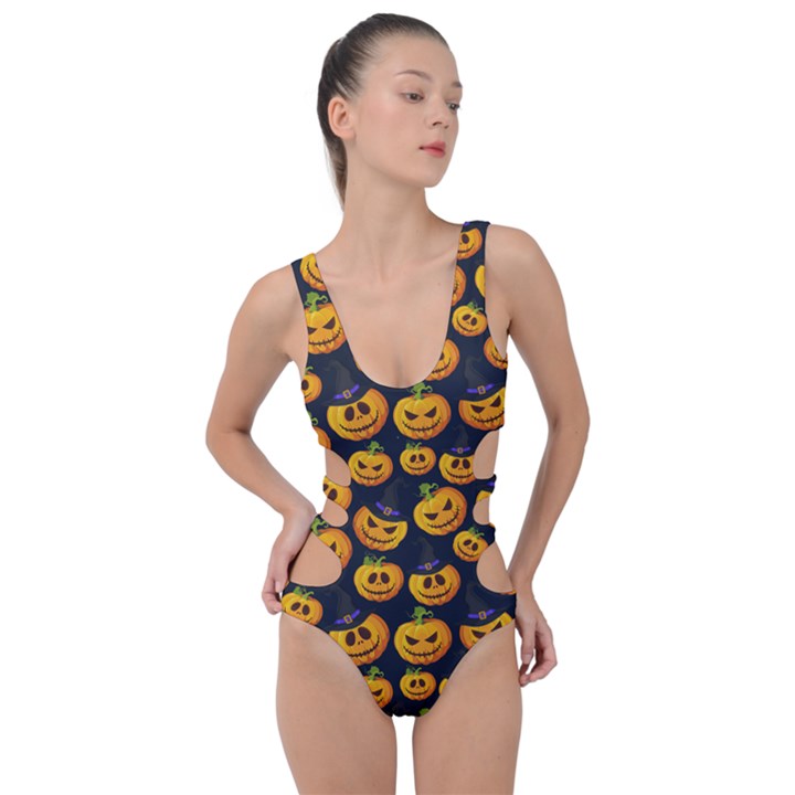 Jack O Lantern  Side Cut Out Swimsuit