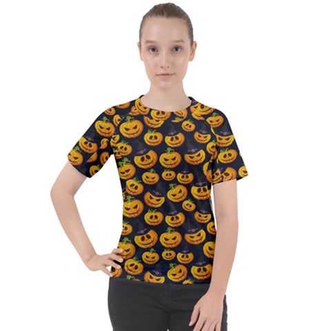 Jack O Lantern  Women s Sport Raglan Tee by ConteMonfrey