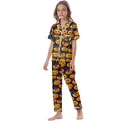 Jack O Lantern  Kids  Satin Short Sleeve Pajamas Set by ConteMonfrey