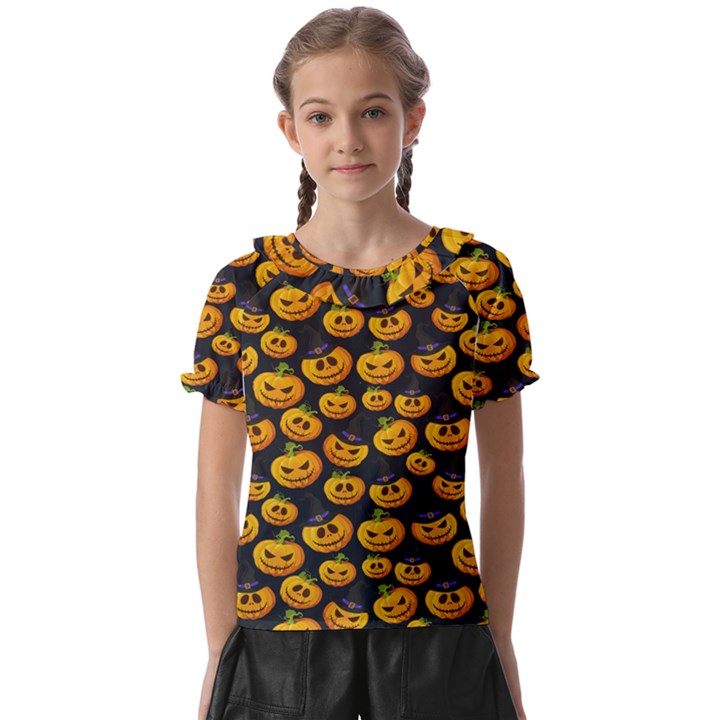 Jack O Lantern  Kids  Frill Chiffon Blouse