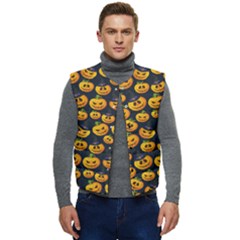 Jack O Lantern  Men s Short Button Up Puffer Vest	 by ConteMonfrey