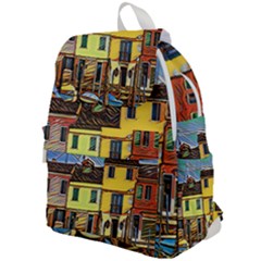 Colorful Venice Homes Top Flap Backpack