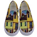 Colorful Venice Homes Kids  Canvas Slip Ons View1