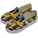 Colorful Venice Homes Kids  Canvas Slip Ons View2