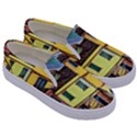 Colorful Venice Homes Kids  Canvas Slip Ons View3