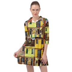 Colorful Venice Homes Mini Skater Shirt Dress by ConteMonfrey