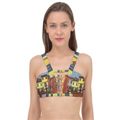 Colorful Venice Homes Cage Up Bikini Top by ConteMonfrey