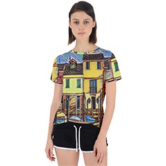 Colorful Venice Homes Open Back Sport Tee by ConteMonfrey