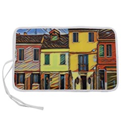 Colorful Venice Homes Pen Storage Case (l) by ConteMonfrey