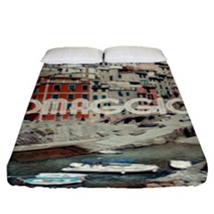 Riomaggiore - Italy Vintage Fitted Sheet (queen Size) by ConteMonfrey