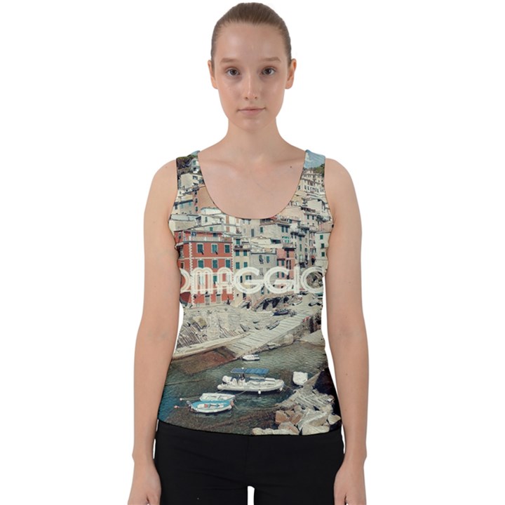 Riomaggiore - Italy Vintage Velvet Tank Top