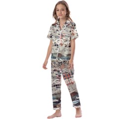 Riomaggiore - Italy Vintage Kids  Satin Short Sleeve Pajamas Set by ConteMonfrey