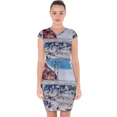 Fishes In Lake Garda Capsleeve Drawstring Dress  by ConteMonfrey