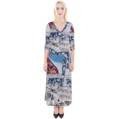 Fishes In Lake Garda Quarter Sleeve Wrap Maxi Dress by ConteMonfrey