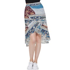 Fishes In Lake Garda Frill Hi Low Chiffon Skirt by ConteMonfrey