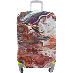 Summer Arabesque Luggage Cover (large) by kaleidomarblingart