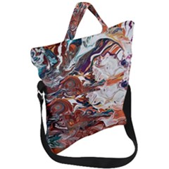 Summer Arabesque Fold Over Handle Tote Bag