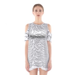 Joy Division Unknown Pleasures Shoulder Cutout One Piece Dress by Jancukart