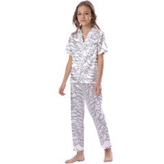 Joy Division Unknown Pleasures Kids  Satin Short Sleeve Pajamas Set by Jancukart