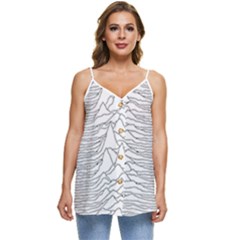 Joy Division Unknown Pleasures Casual Spaghetti Strap Chiffon Top