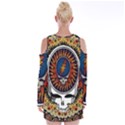 Grateful Dead Velvet Long Sleeve Shoulder Cutout Dress View2