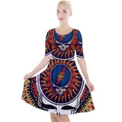 Grateful Dead Quarter Sleeve A-line Dress