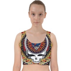 Grateful Dead Velvet Racer Back Crop Top by Jancukart