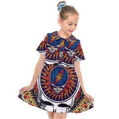 Grateful Dead Kids  Short Sleeve Shirt Dress by Jancukart