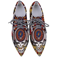 Grateful Dead Pointed Oxford Shoes by Jancukart