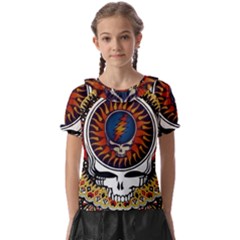 Grateful Dead Kids  Frill Chiffon Blouse by Jancukart