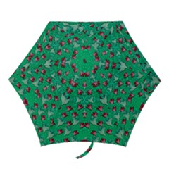 Beautiful Tropical Orchids Blooming Over Earth In Peace Mini Folding Umbrellas by pepitasart