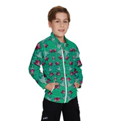 Beautiful Tropical Orchids Blooming Over Earth In Peace Kids  Windbreaker by pepitasart