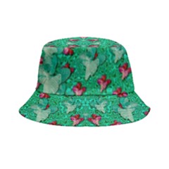 Beautiful Tropical Orchids Blooming Over Earth In Peace Bucket Hat by pepitasart